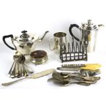 A quantity of assorted silver plate.