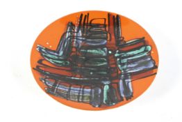 A Poole pottery Delphis pattern dish.