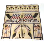 An Egyptian quilted sewn blanket throw wall hanging. 117 x 236cm.