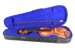 A Stentor student II violin and bow.