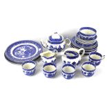 A collection of Willow pattern ceramics.