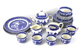 A collection of Willow pattern ceramics.