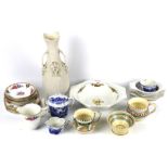 An assortment of 19th century and later ceramics.