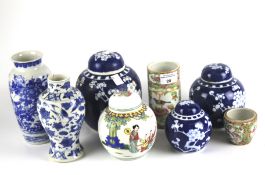 A group of assorted Chinese ceramics.