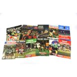 Nine assorted England football programmes.