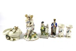 An assortment of 19th century and 20th century ceramic.