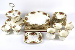A Royal Albert 'Old Country Roses' part tea service.