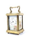 A 20th century small brass carriage clock.