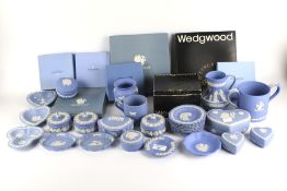A large collection of assorted Wedgwood jasperware.
