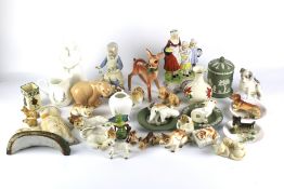 A quantity of assorted ceramics ornaments.