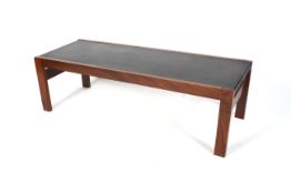 A 1960s teak rectangular coffee table.