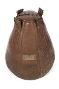 A brown leather Pro-Box punch bag.