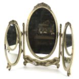 A French style tryptic dressing table mirror.