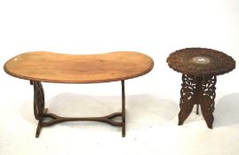 Two wooden tables.