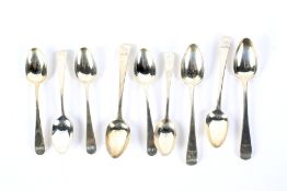 Two sets of Georgian teaspoons.