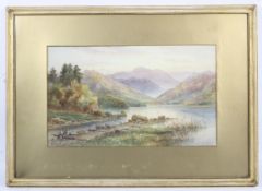 Ralph Morley (late 19th/early 20th century), Loch Landscape, watercolour on paper.