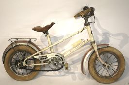 A 1950s vintage bicycle, possibly used in a circus, with Brooks saddle.