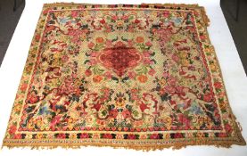 A Victorian multicoloured bedspread.