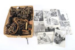 An assortment of tribal related collectables.