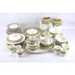 A Wedgwood Suzie Cooper 'Old Gold Keystone' part coffee/dinner service.