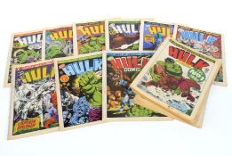 Twenty three assorted late 1970s HULK comics featuring Ant man, Nick Fury Agent of Shield, etc.