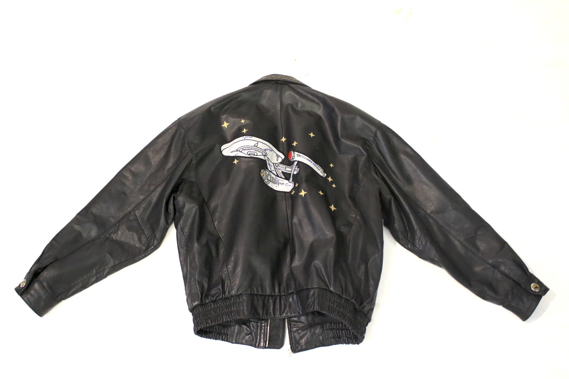 A men's Star Trek 30th anniversary black leather jacket. - Image 2 of 2