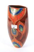 An Anita Harris signed 'Persian Peacock' vase.