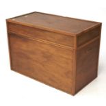A contemporary plywood blanket trunk.