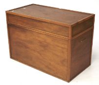 A contemporary plywood blanket trunk.