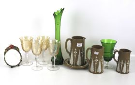 A collection of assorted glassware and ceramics.