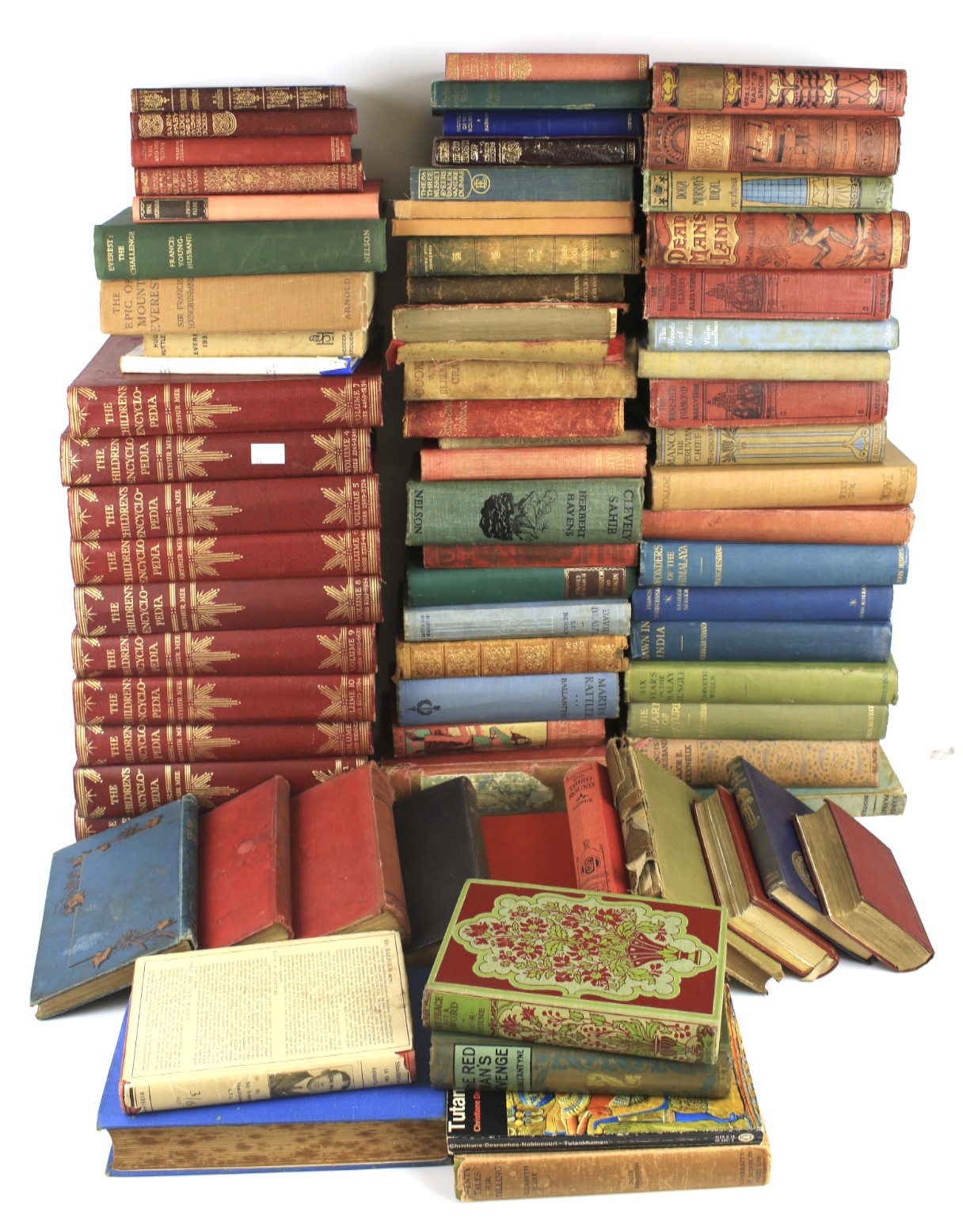 Approximately seventy assorted early 20th century hardback books in two boxes.