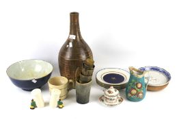 Assorted ceramic and other vessels.