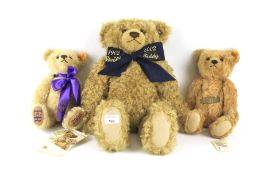 Three modern Stieff anniversary teddy bears.