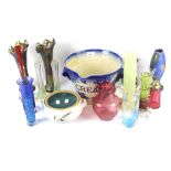 A collection of assorted mixed 19th and 20th century glass and ceramics.