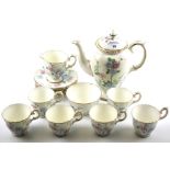 A Royal Staffordshire part coffee service.