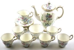 A Royal Staffordshire part coffee service.