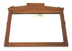 An Edwardian walnut framed, bevelled edge dressing table mirror. 62cm x 55.5cm.