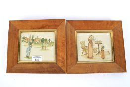 Two first edition Kate Greenaway (1846-1901) prints. One depicting a young girl on crutches,