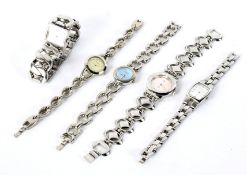 Five ladies 'Fashion' watches.