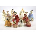 Ten assorted Royal Doulton 'Lady' figurines.