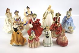 Ten assorted Royal Doulton 'Lady' figurines.