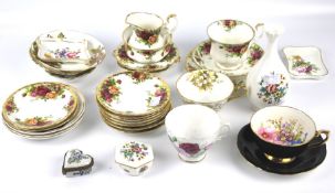 A collection of assorted 20th century china tableware and ornaments.