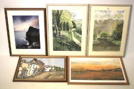 Assorted prints and paintings.