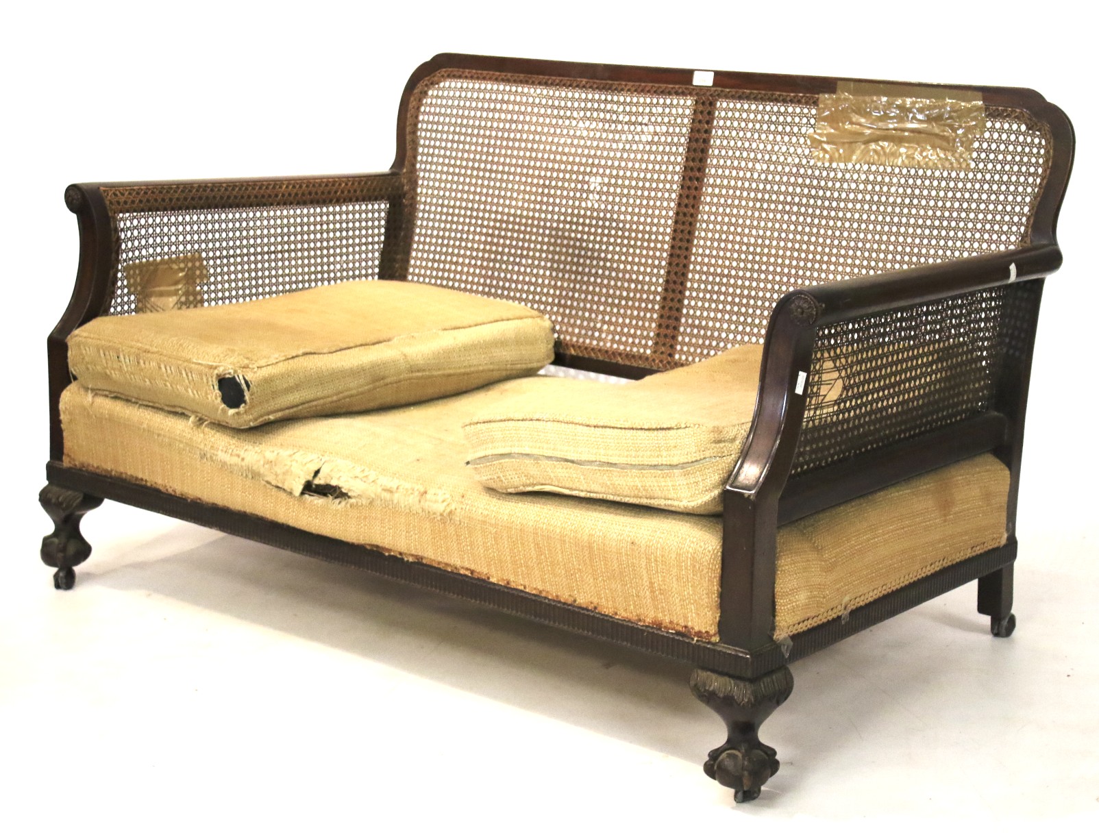 A 1930s bergere style three piece suite. - Image 2 of 2
