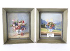 A pair of signed still lifes.