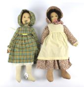 Two 'Holly Hobby' 1970s handmade rag dolls.
