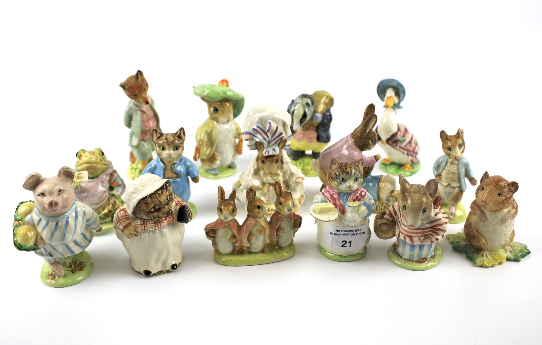 A collection of Beswick Beatrix Potter figures.