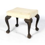 A Georgian style rectangular footstool.