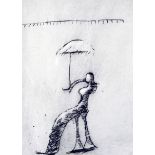 Richard Sleeman (21st Century), a study of a woman with a parasol.