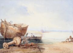 School of S.Prout (late 19th/early 20th century), a framed maritime watercolour. 44cm x 32cm